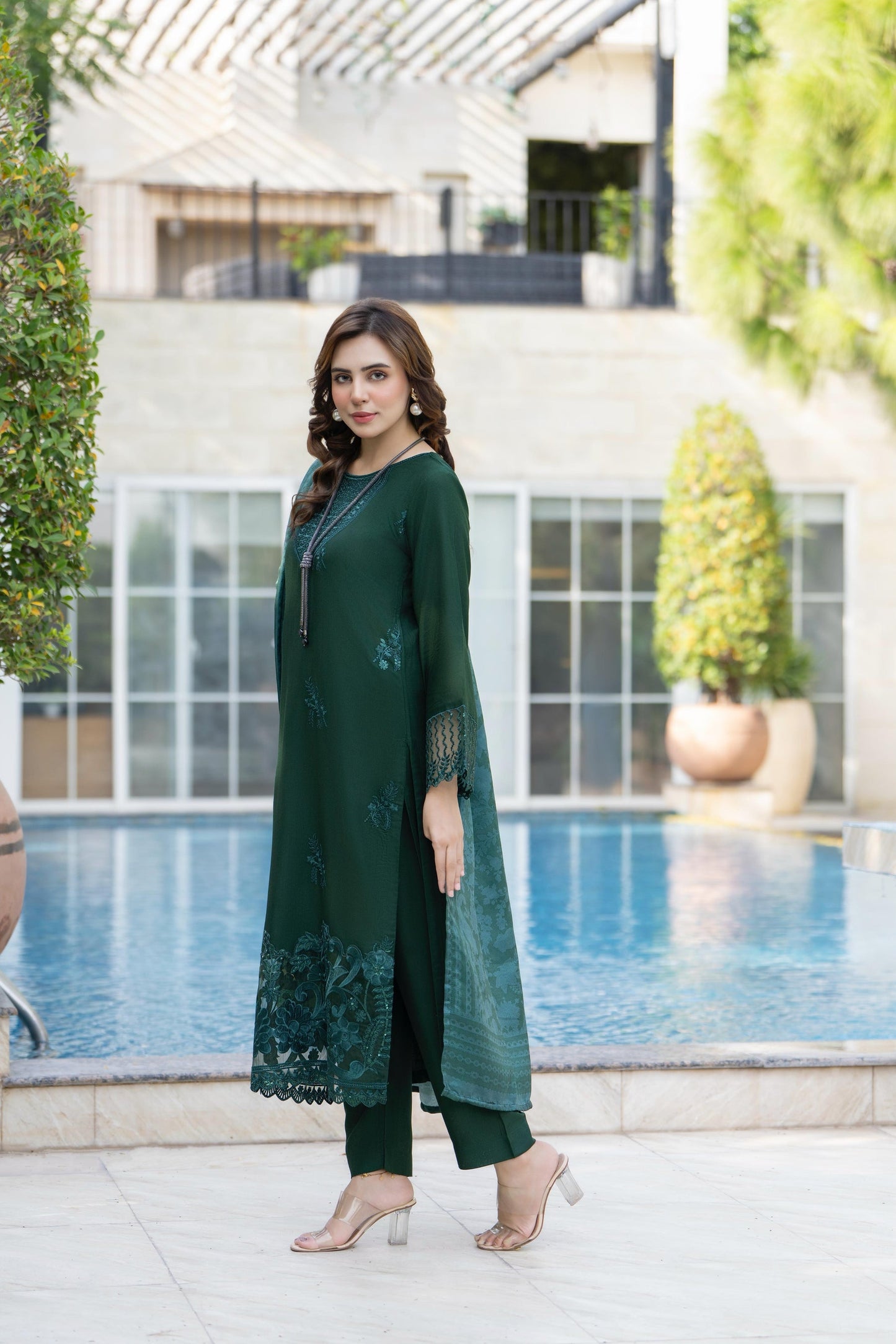 Raniyah- 3 Piece Linen Ready-to-wear