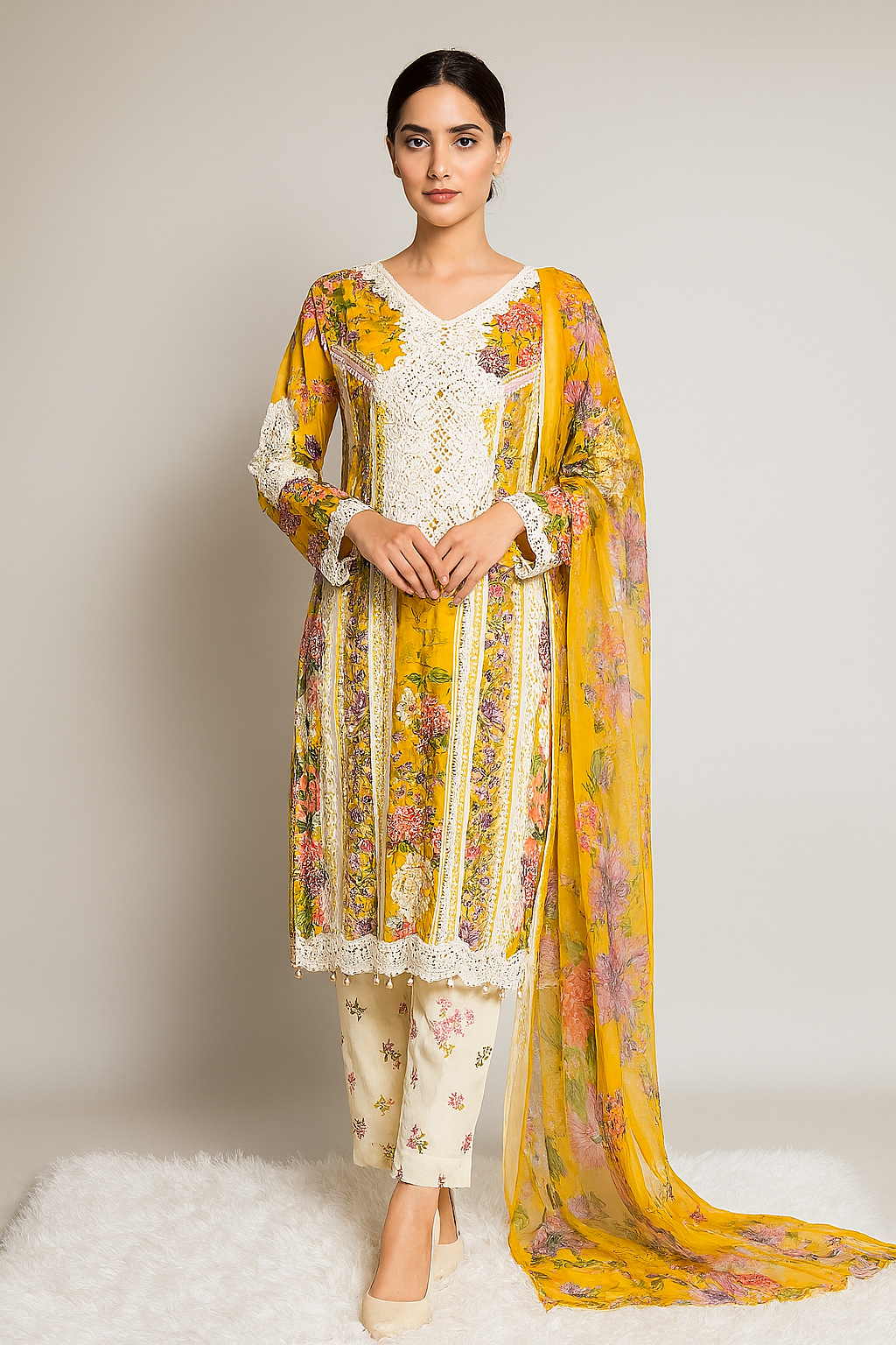 3 Piece Embroidered Lawn
