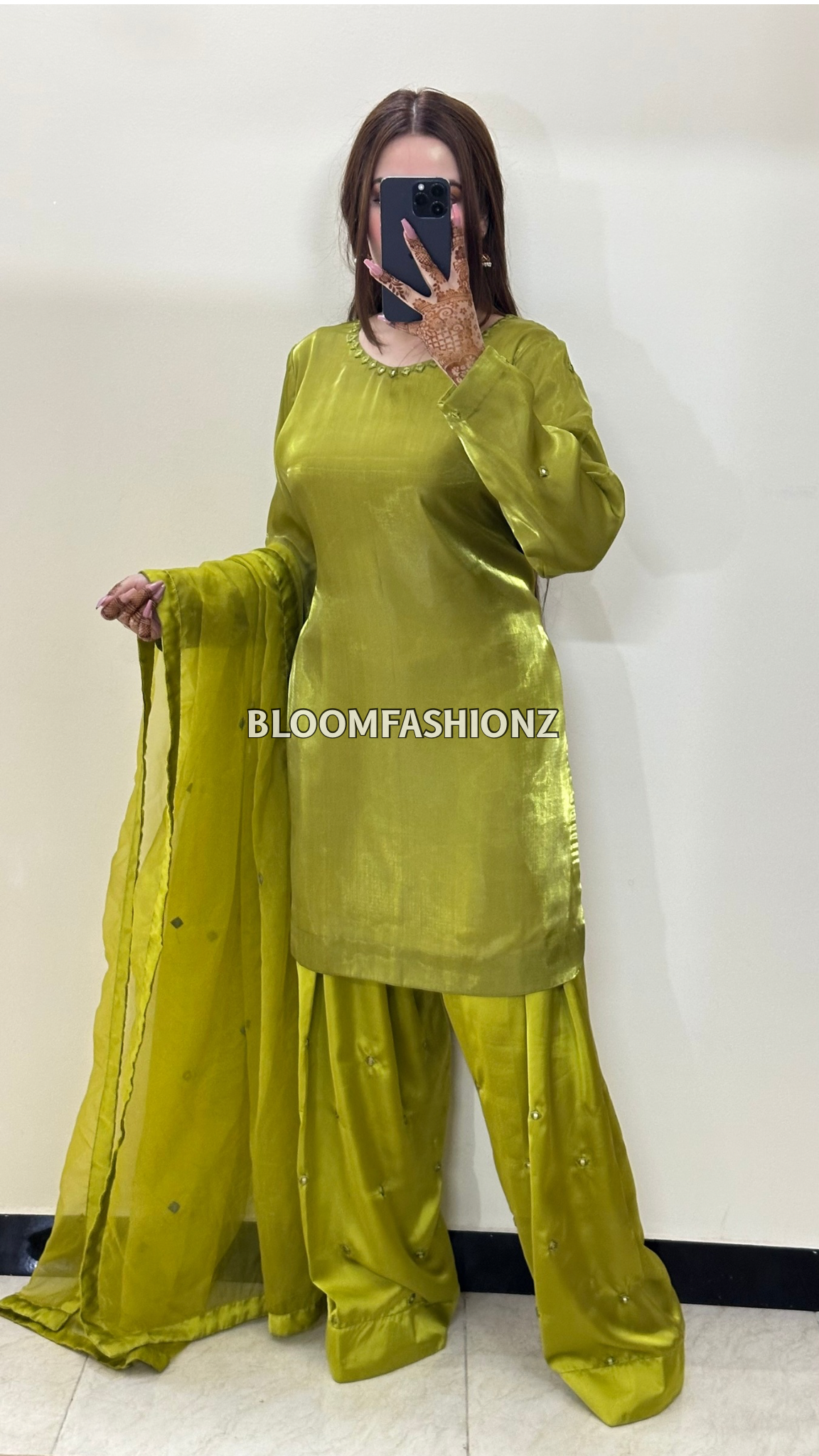 3 Piece Silk Farshi Suit