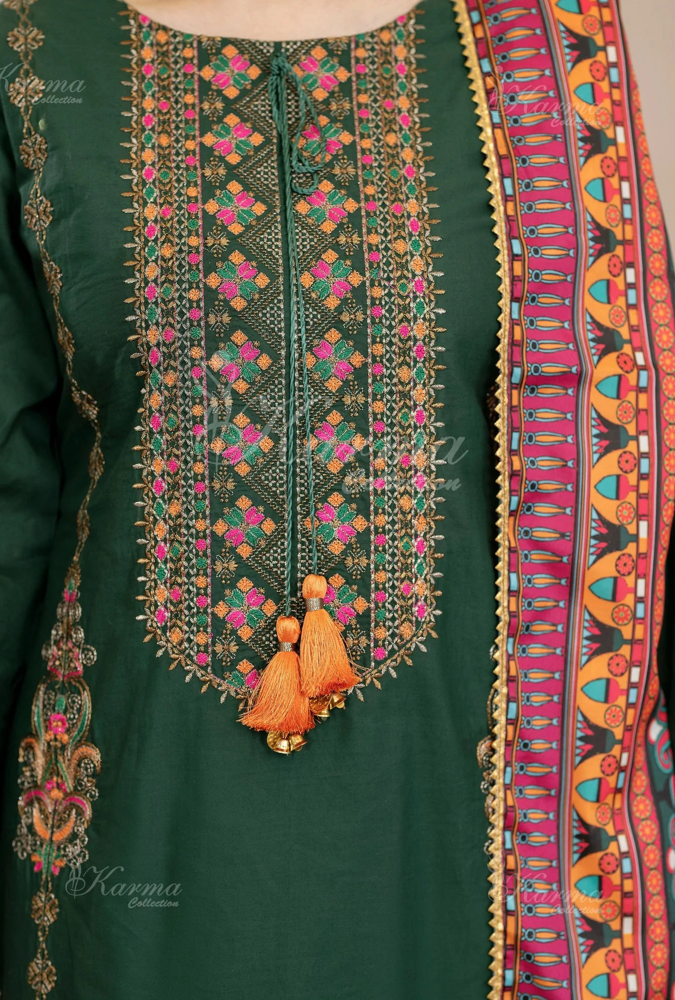 Karma 3 Piece Embroidered Suit