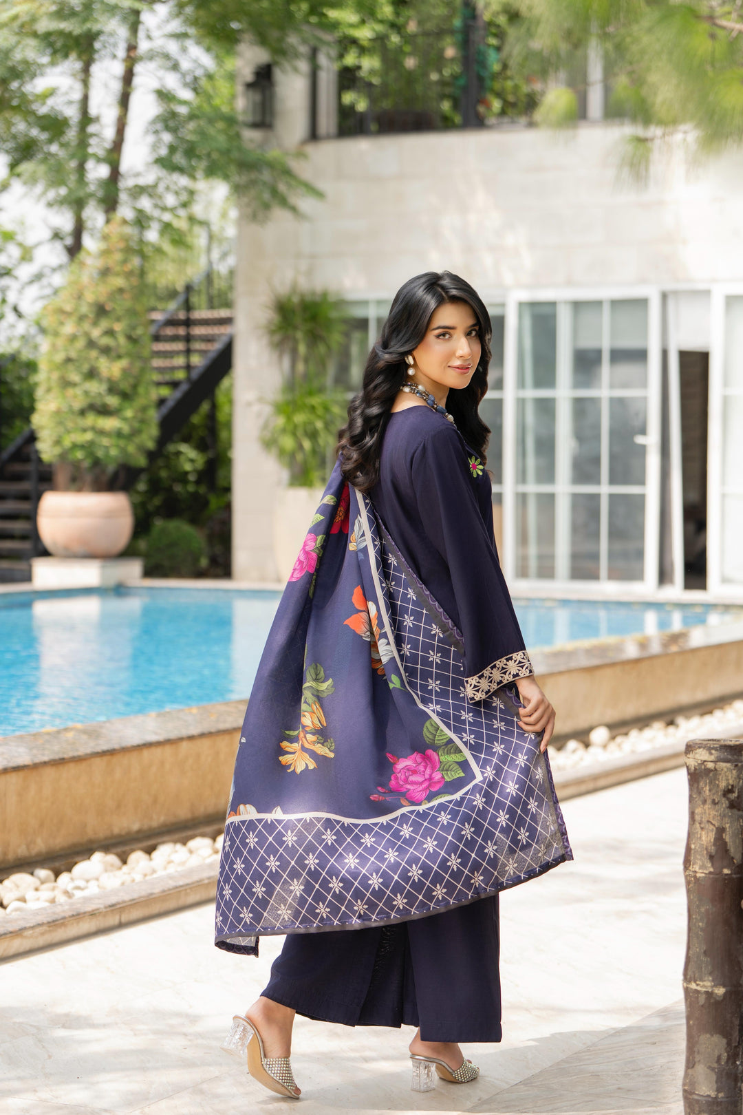 Raniyah- 3 Piece Linen Ready-to-wear