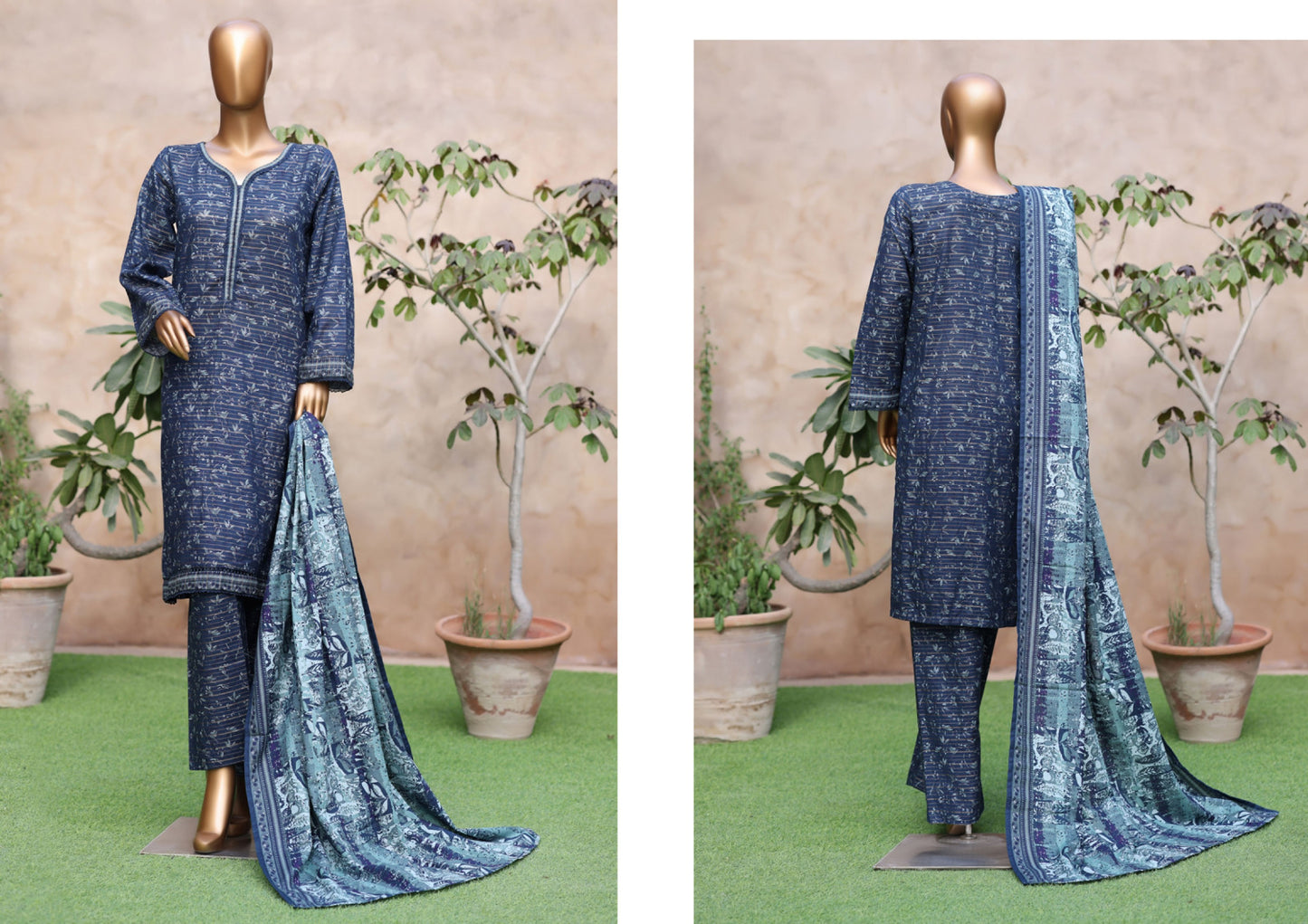 Bin Saeed 3 Piece Khader Stitched Suit