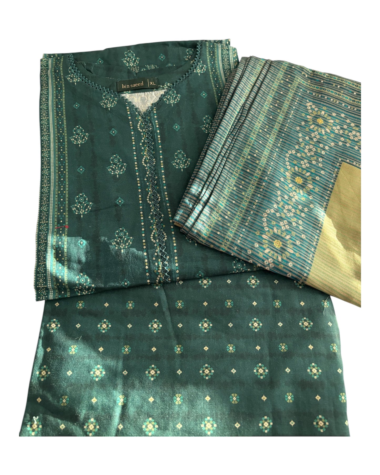 Bin Saeed 3 Piece Lawn Stitched Suit