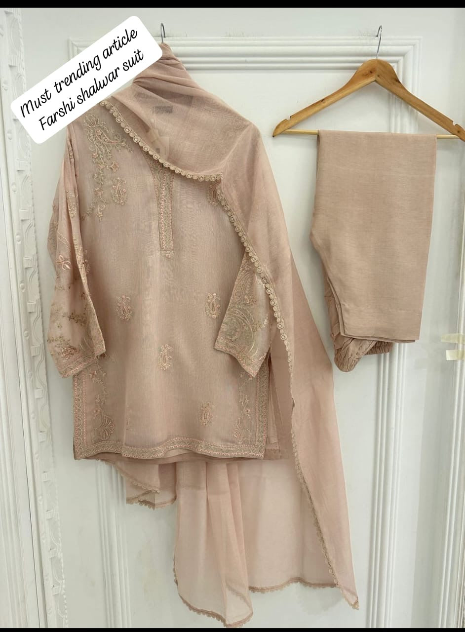 3 Piece Embroidered suit