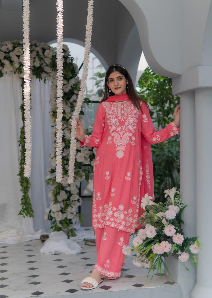 Three Piece Embroidered Suit