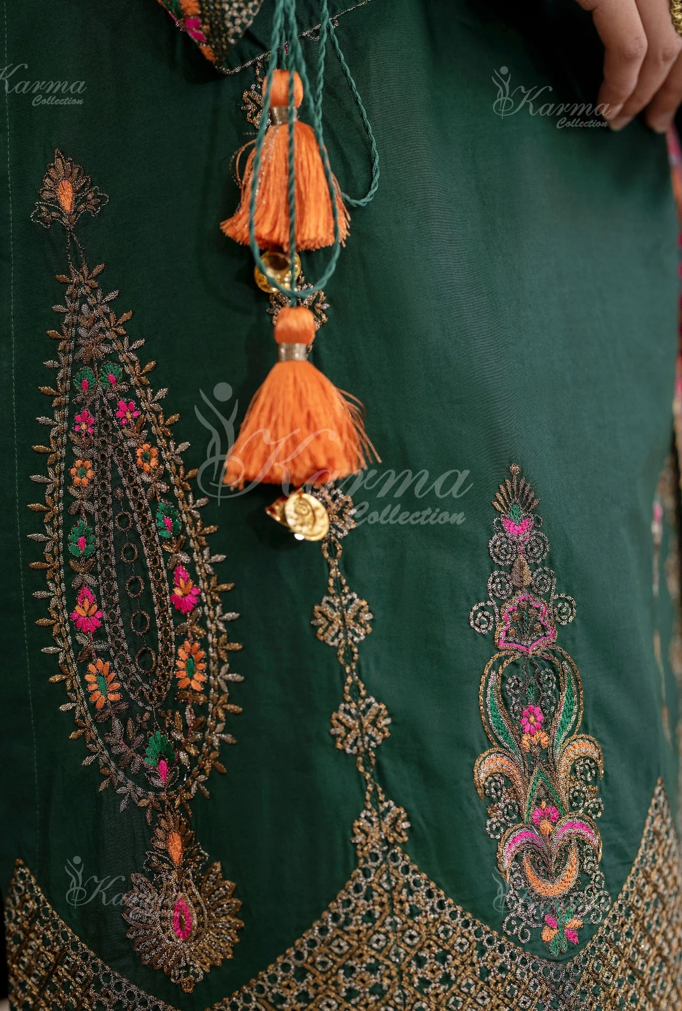 Karma 3 Piece Embroidered Suit