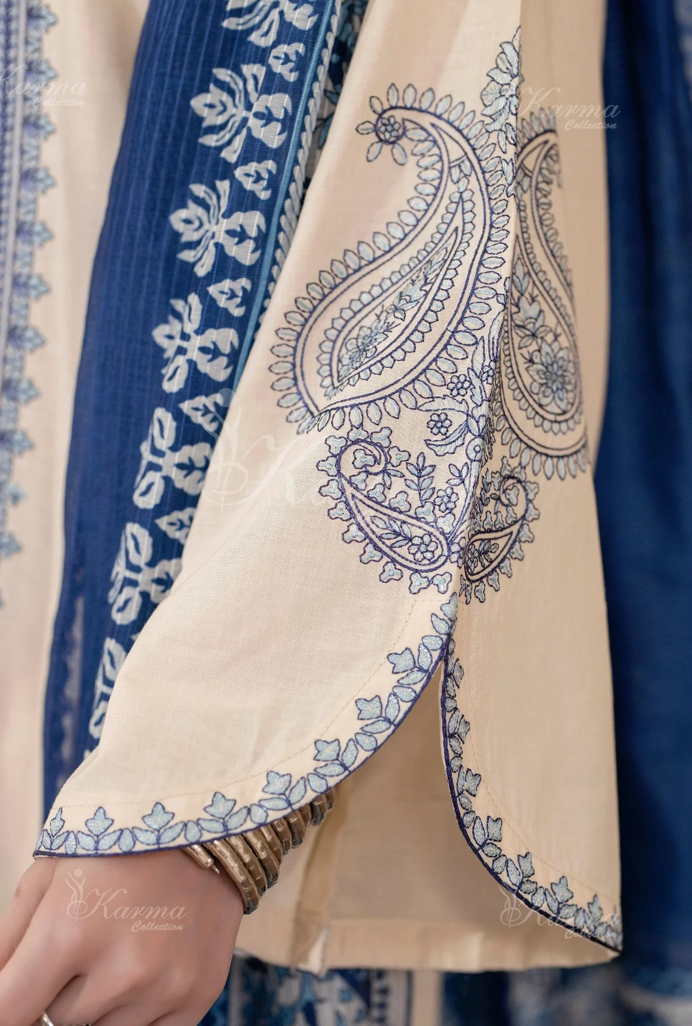 Karma 3 Piece Embroidered Suit
