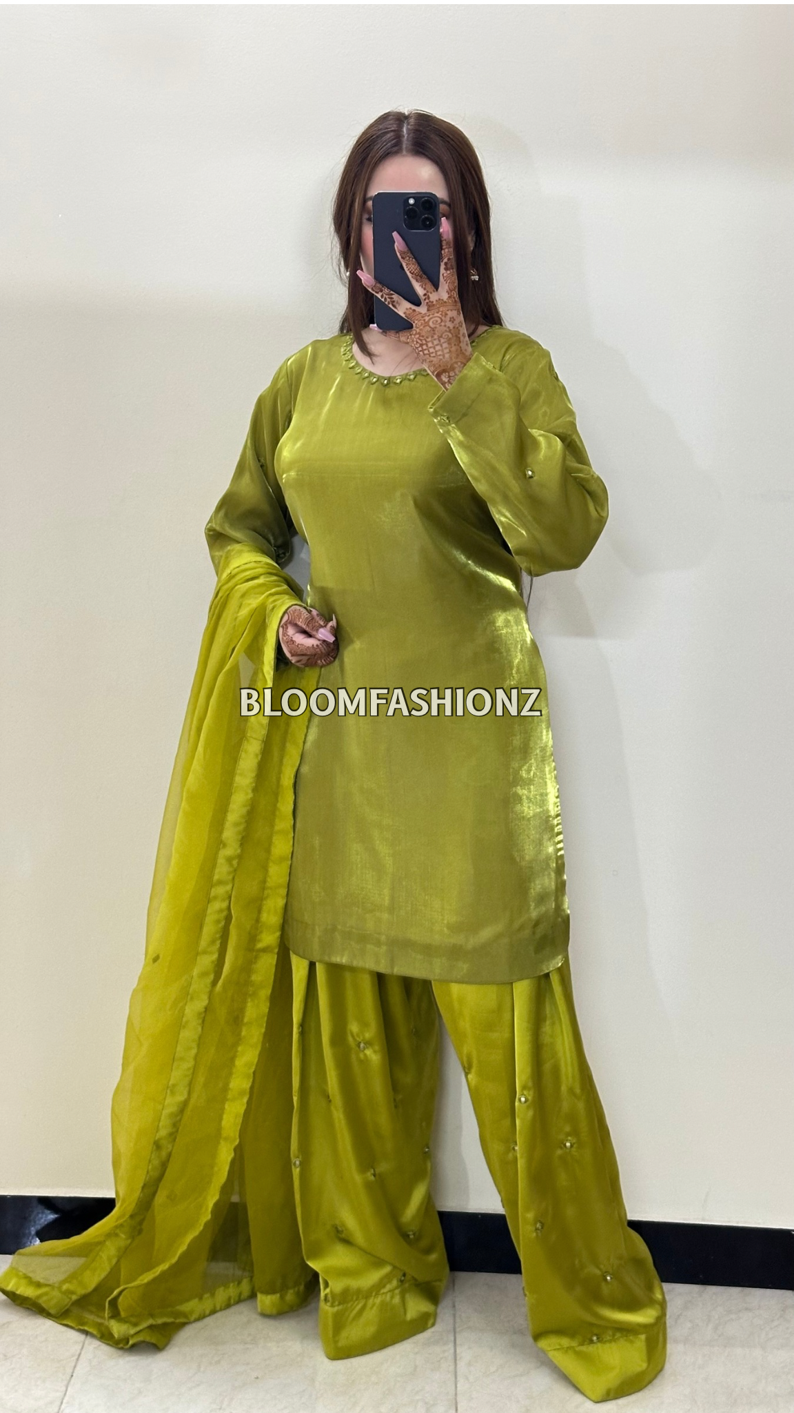 3 Piece Silk Farshi Suit