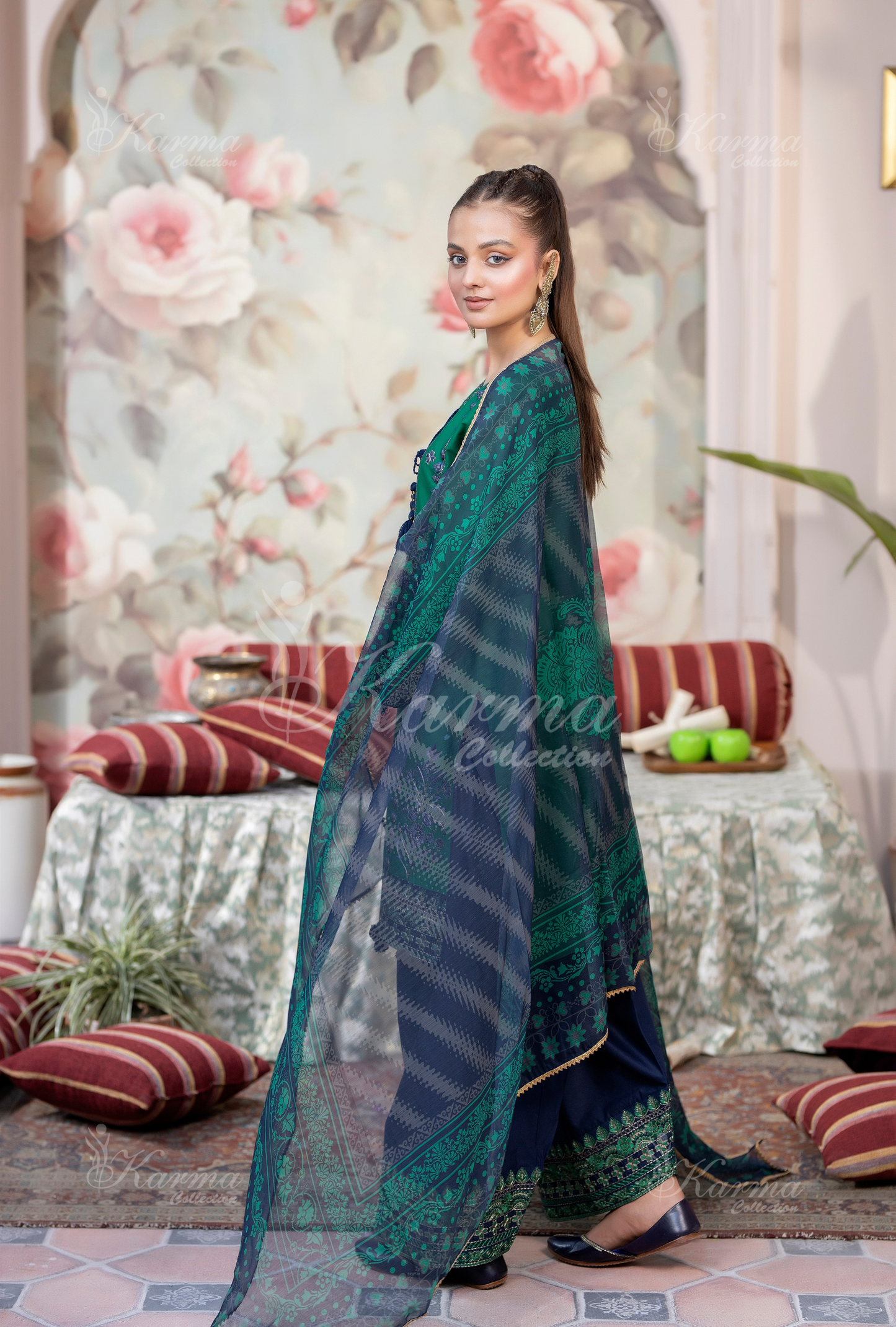 Karma 3 Piece Embroidered Suit