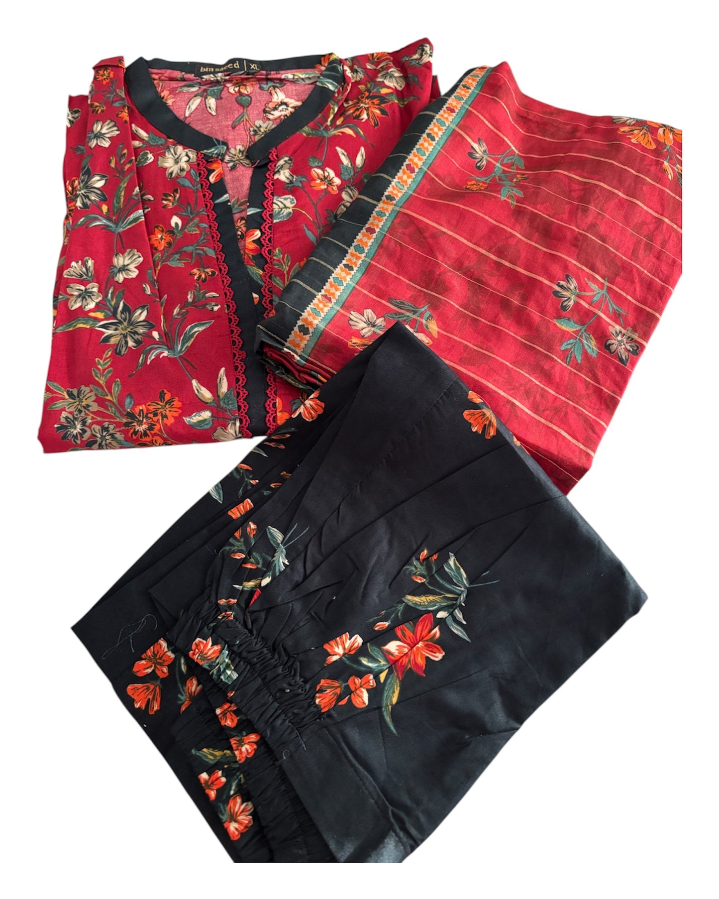 Bin Saeed 3 Piece Lawn Stitched Suit