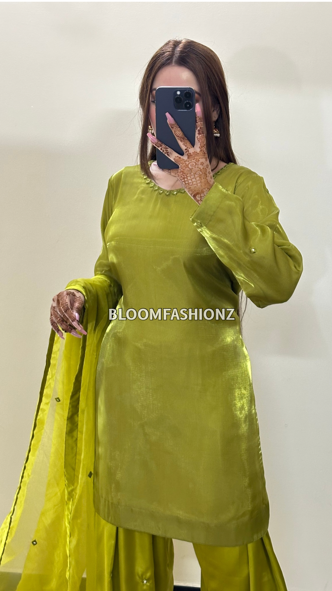 3 Piece Silk Farshi Suit