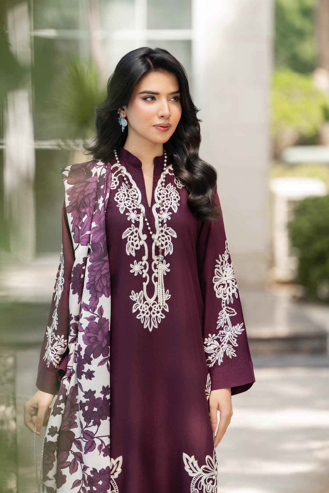 Raniyah- 3 Piece Linen Ready-to-wear