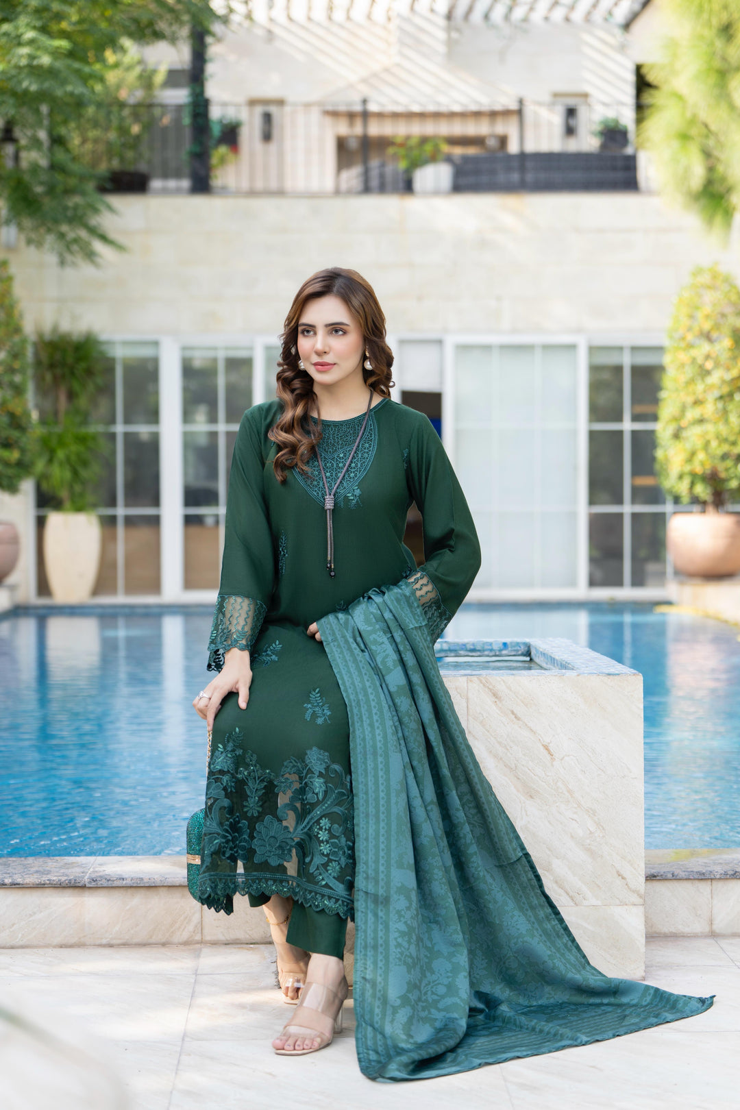Raniyah- 3 Piece Linen Ready-to-wear