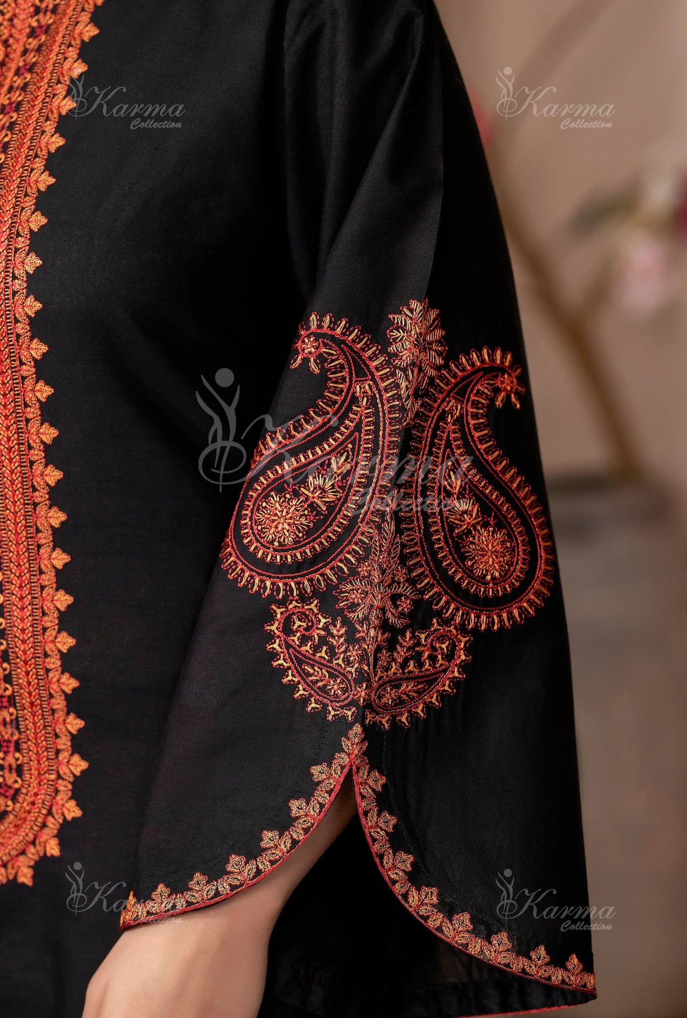 Karma 3 Piece Embroidered Suit