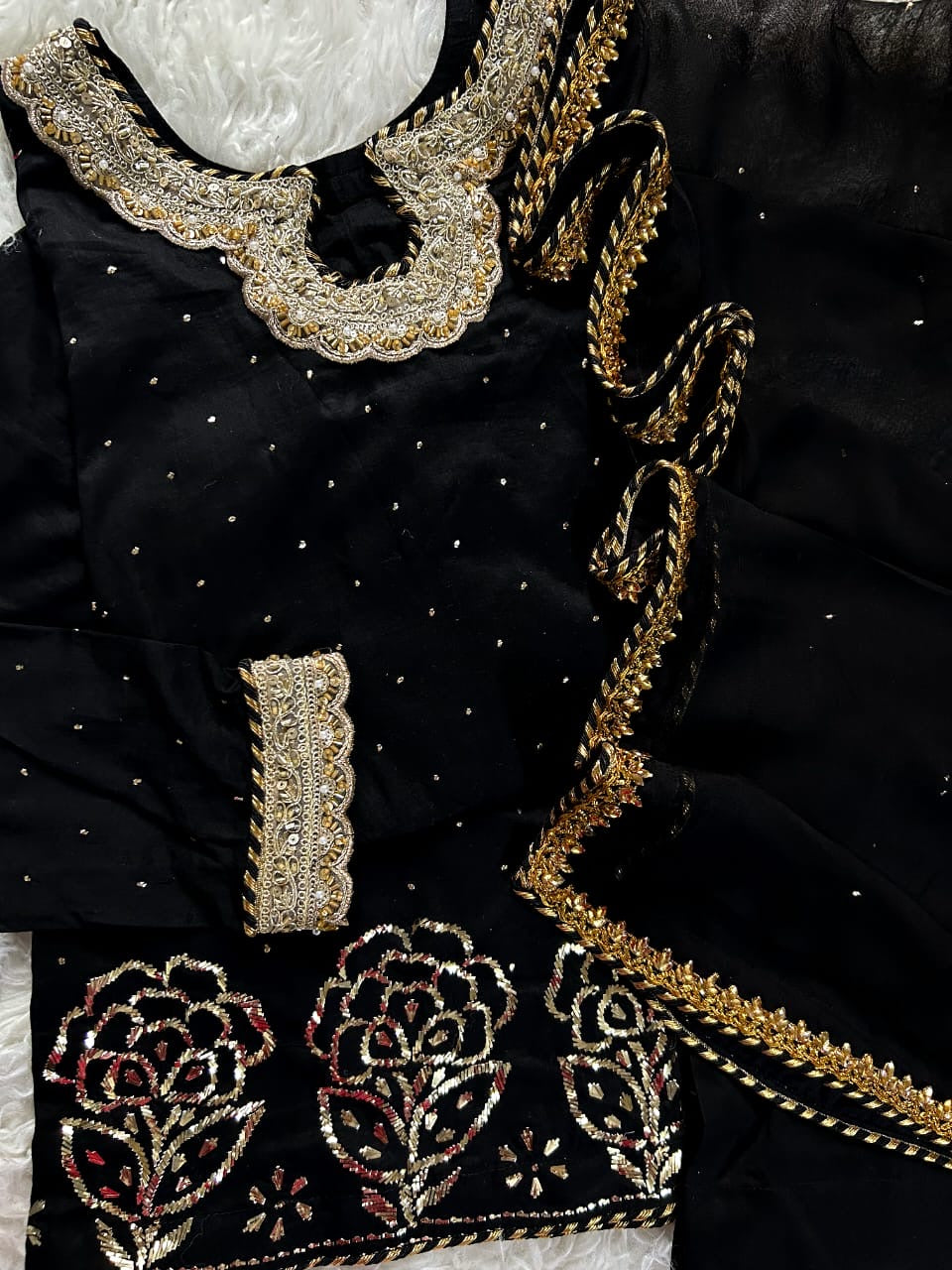 3 Piece Embroidered Suit