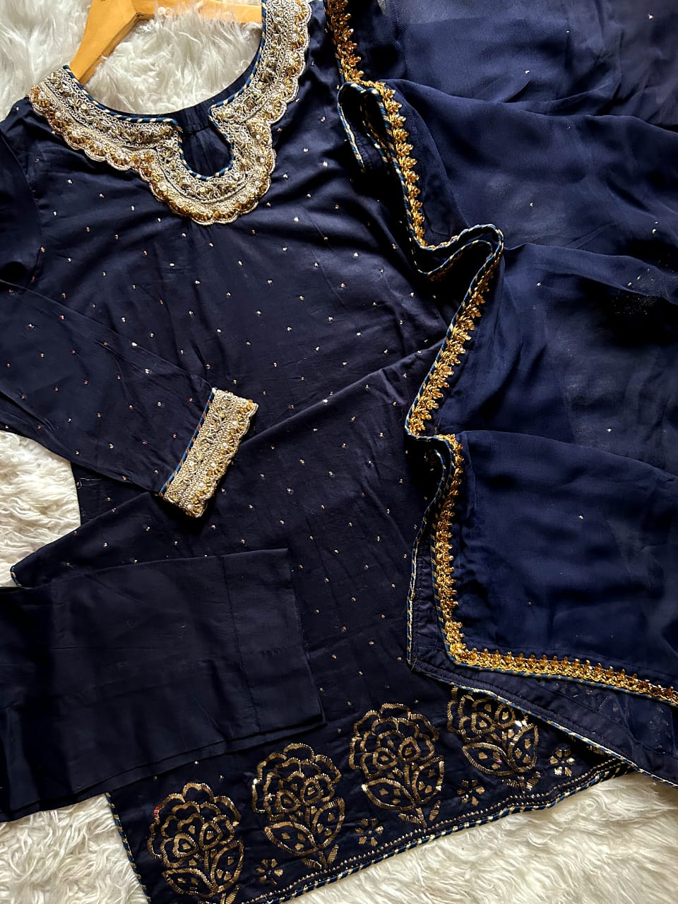 3 Piece Embroidered Suit