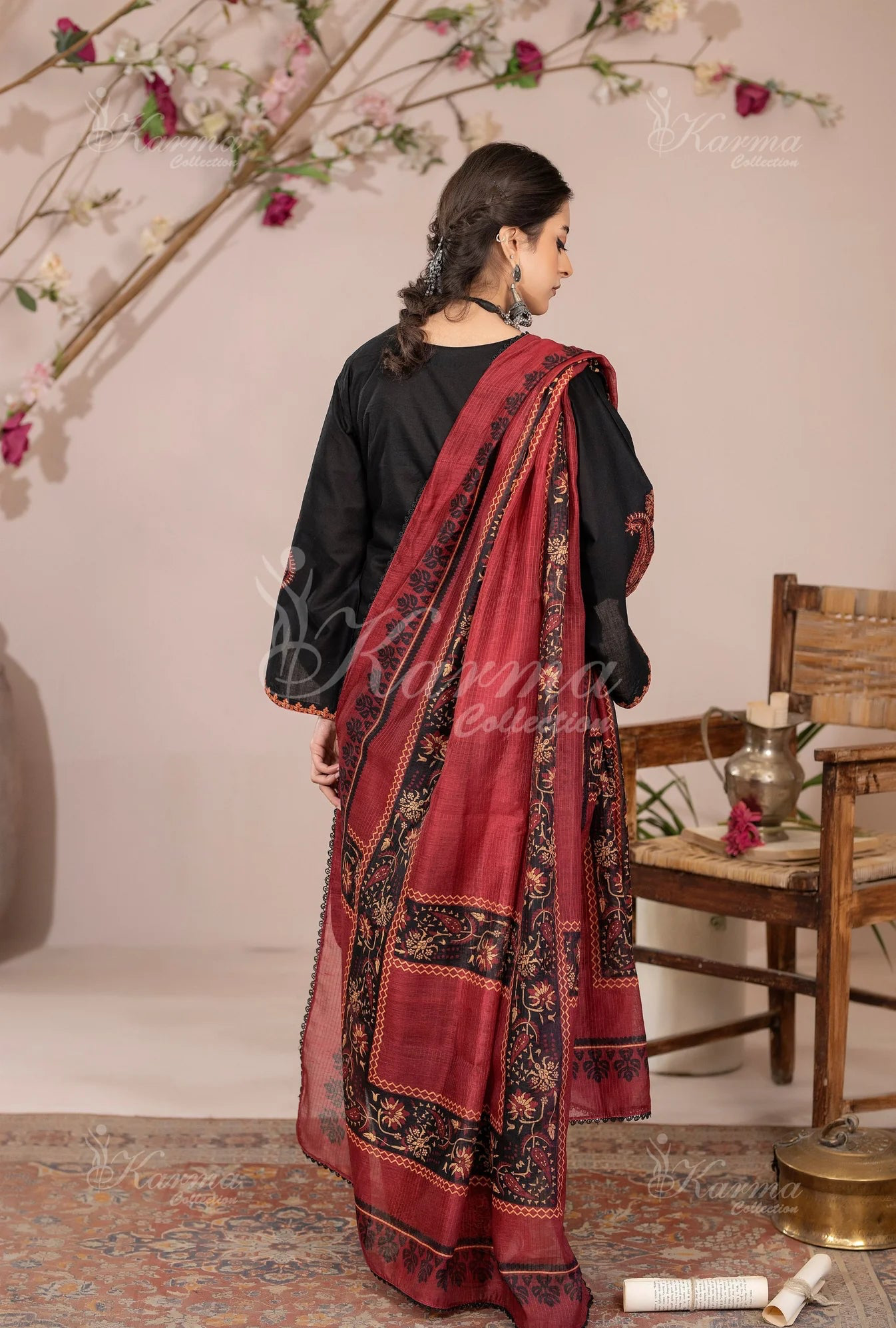 Karma 3 Piece Embroidered Suit