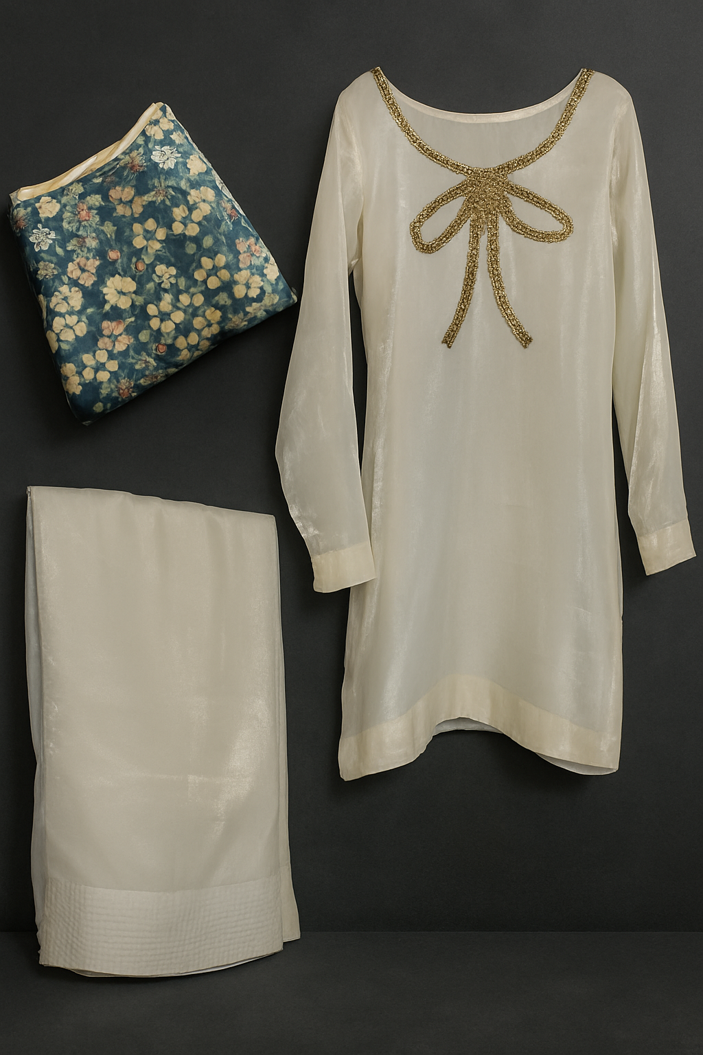 3 Piece Shesha Silk Suit