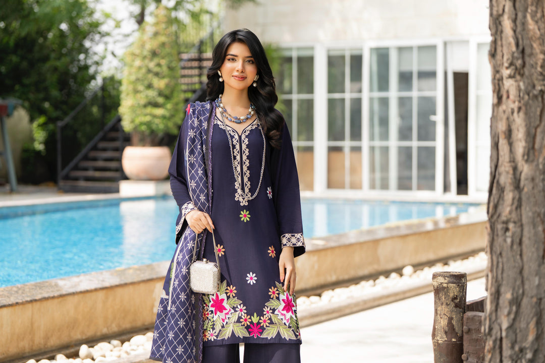 Raniyah- 3 Piece Linen Ready-to-wear