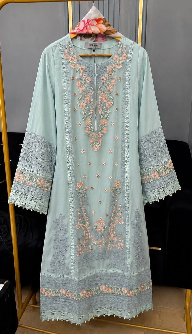Embroidered 3 Piece Chiffon Suit
