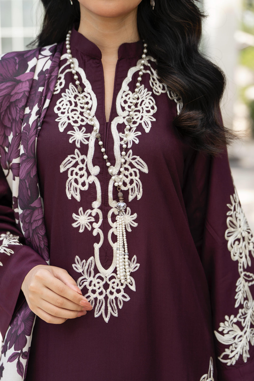 Raniyah- 3 Piece Linen Ready-to-wear