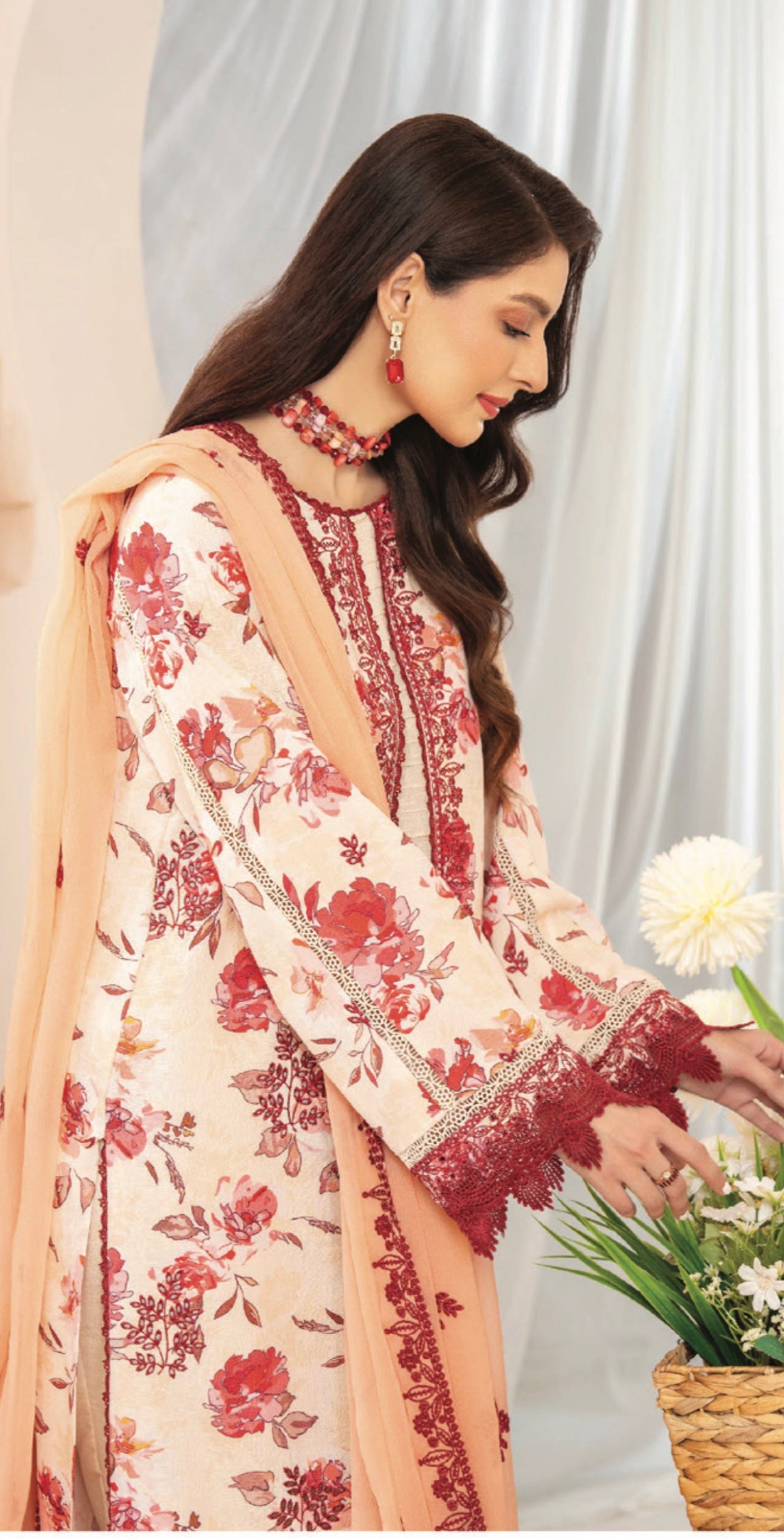Embroidered Karandi Three Piece Suit