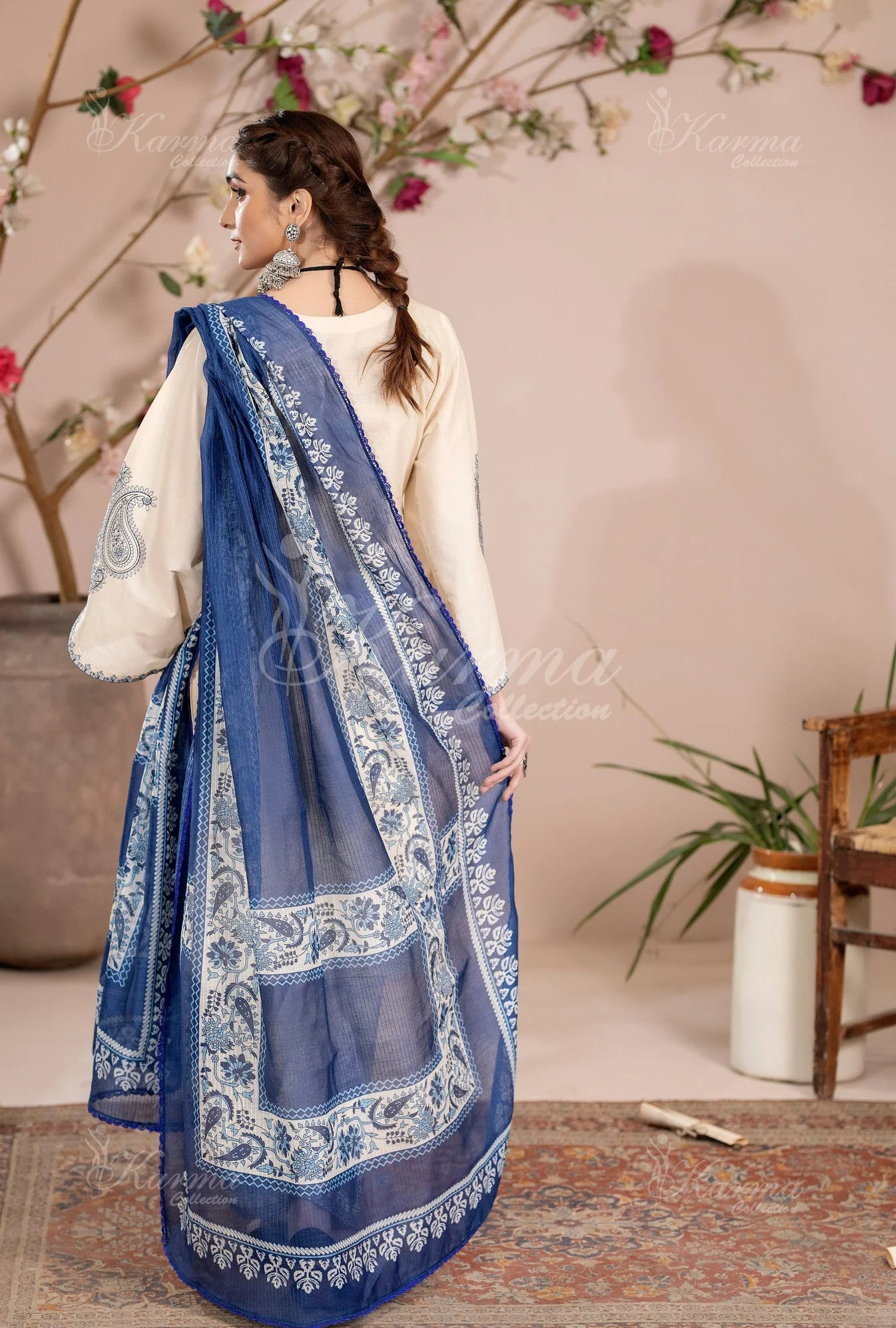 Karma 3 Piece Embroidered Suit