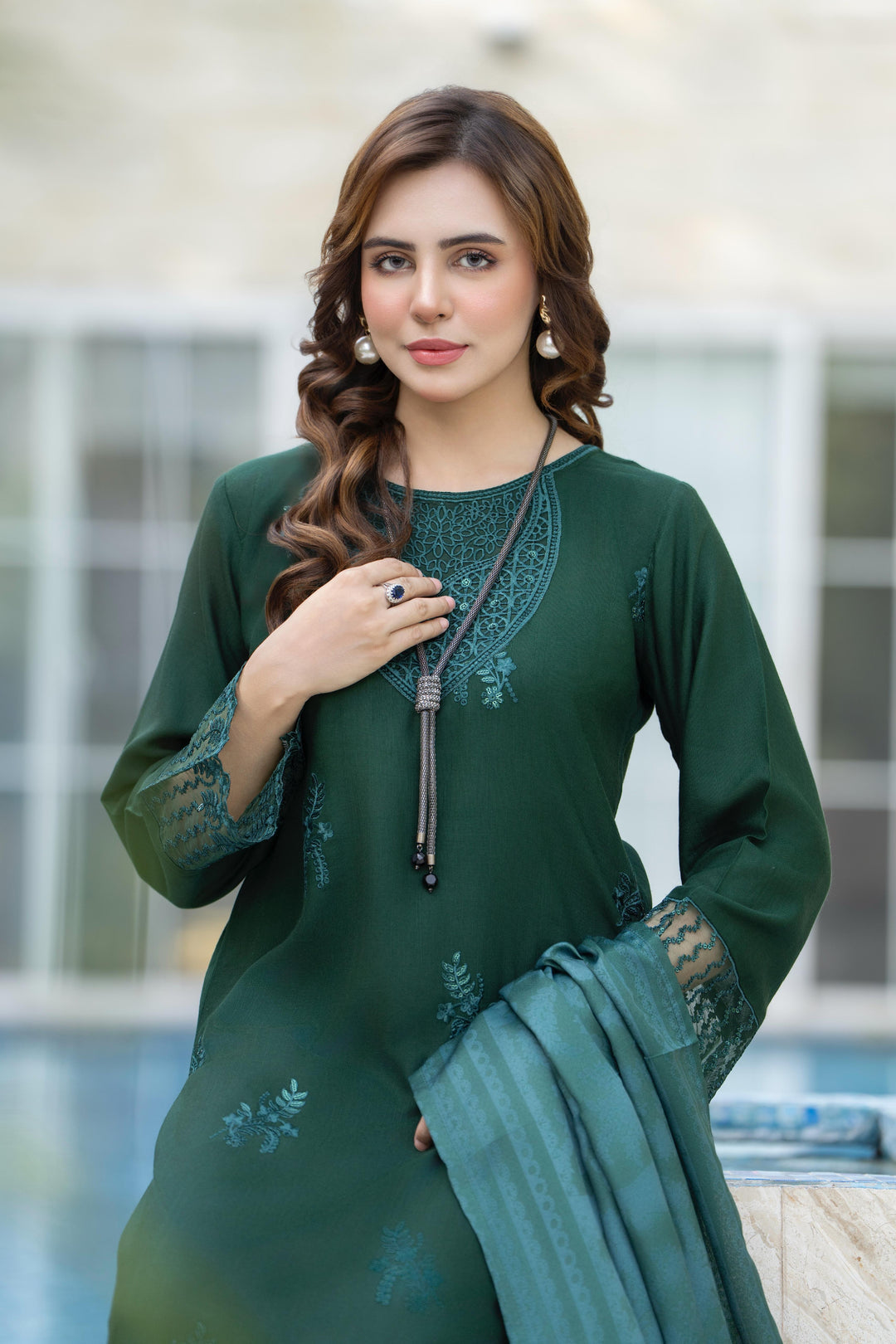Raniyah- 3 Piece Linen Ready-to-wear