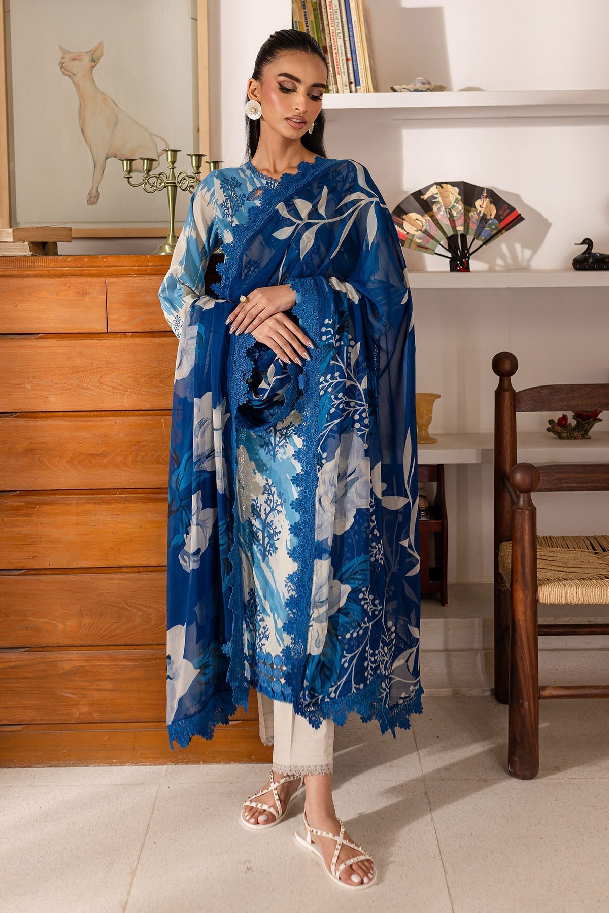 Nureh Printed Three Piece
