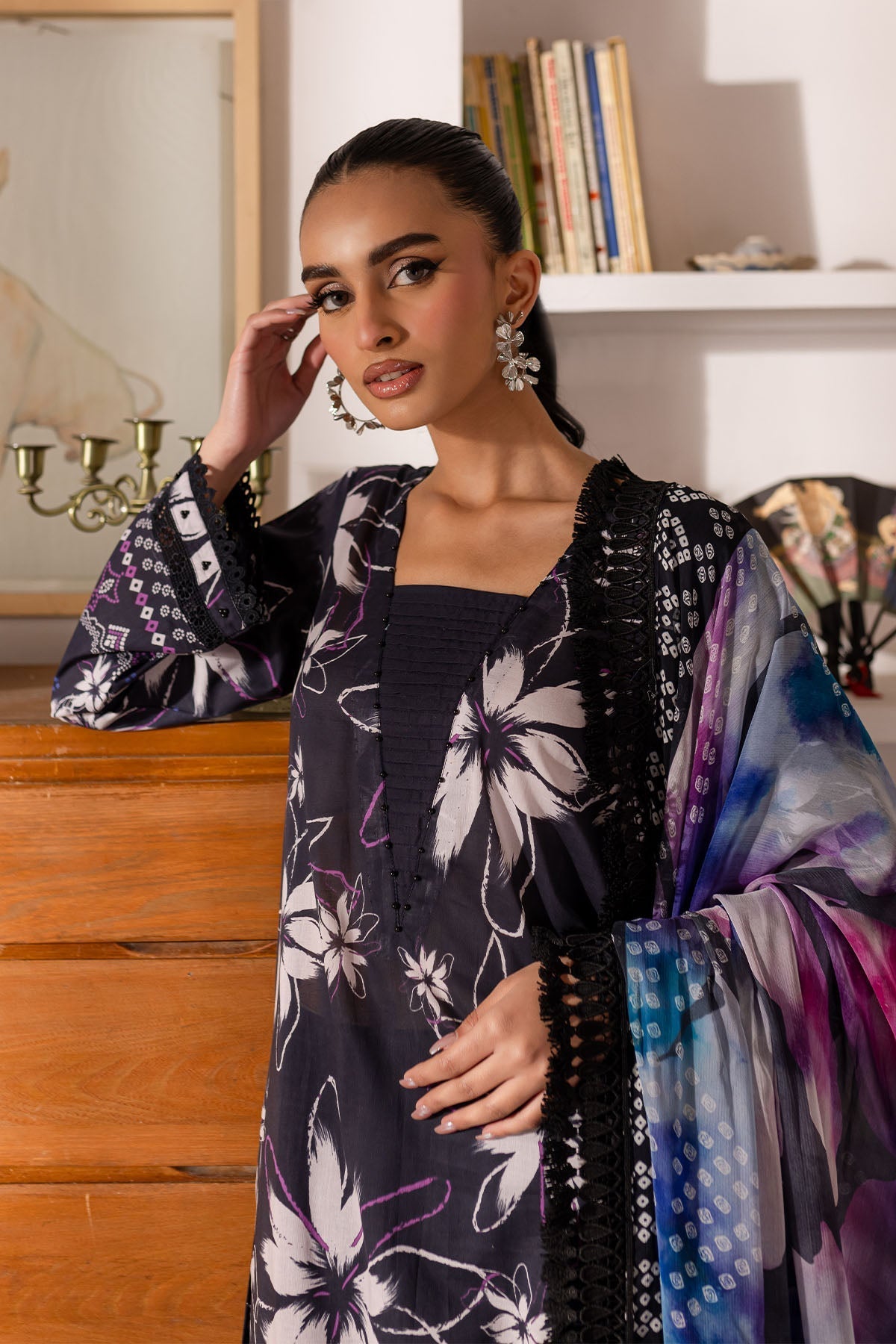 Nureh Printed Three Piece