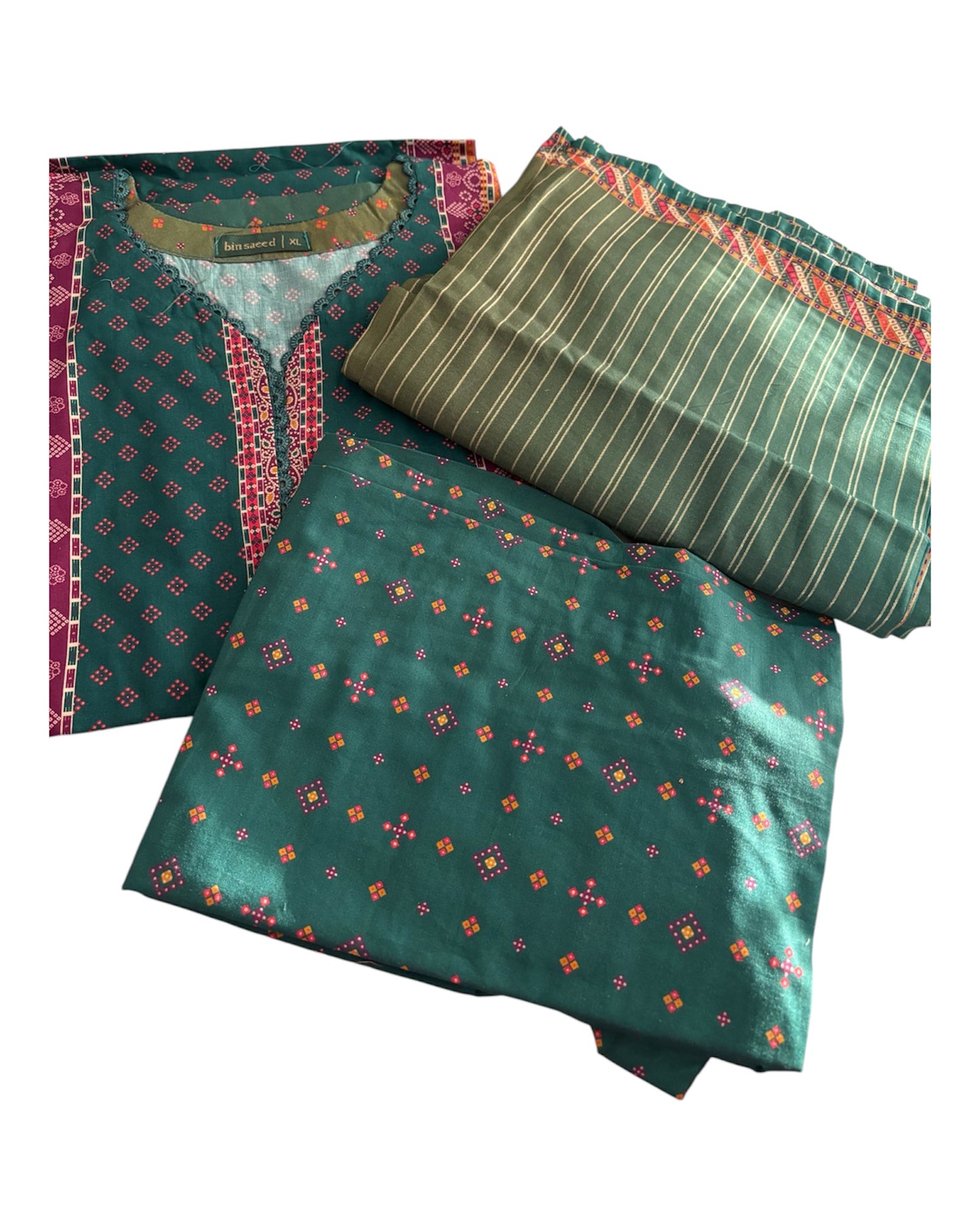 Bin Saeed 3 Piece Lawn Stitched Suit