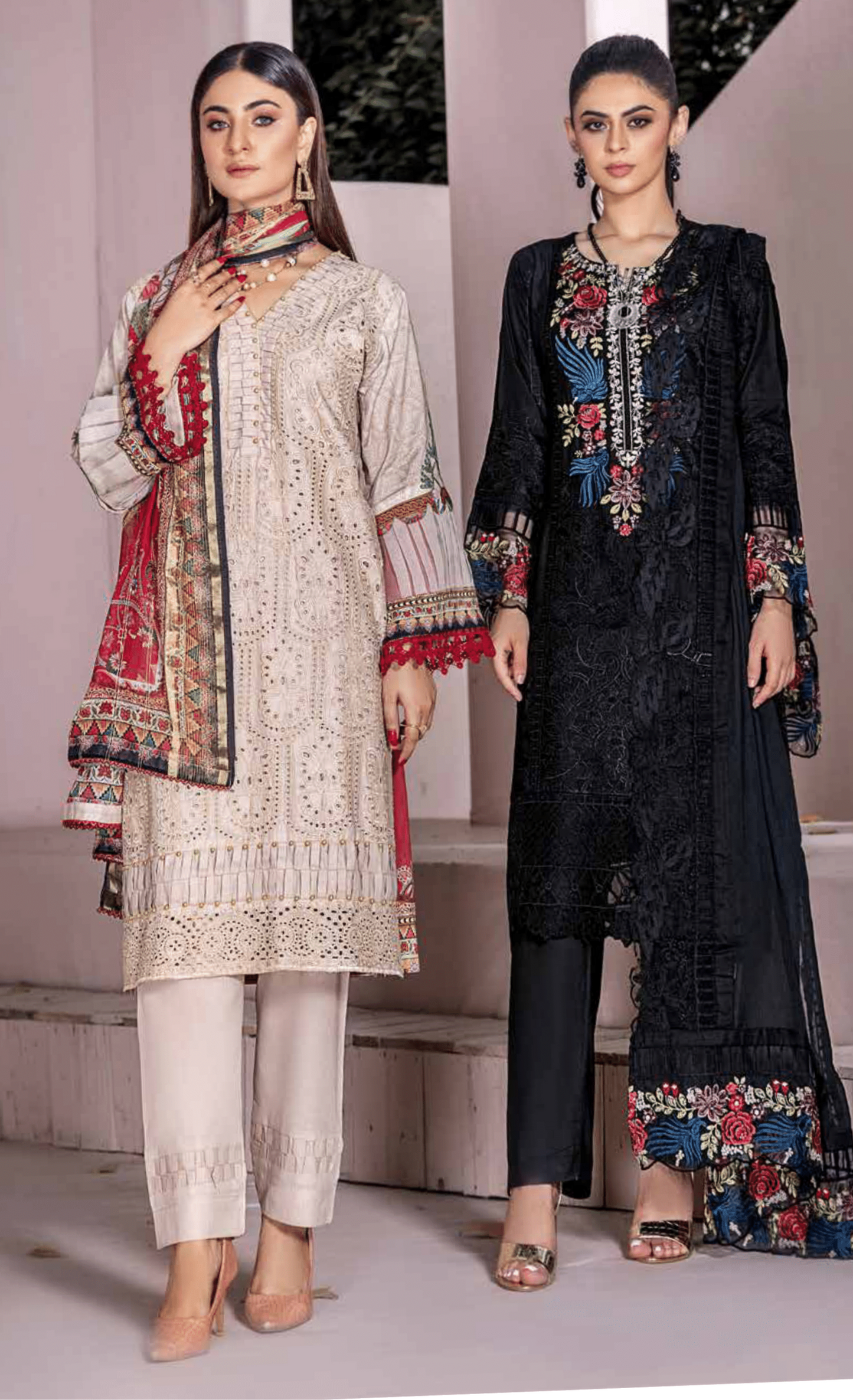 MUNIRA 3-Piece Embroiderd Digital Printed Linen Collection