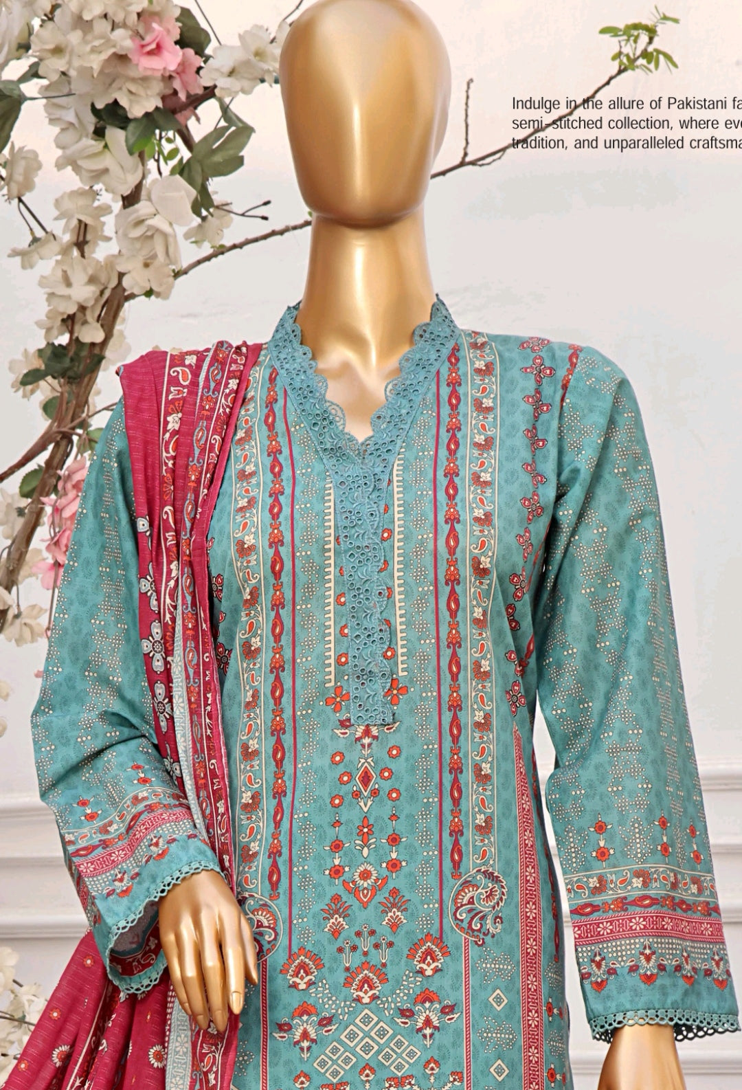 Sadabahar Printed Three Piece