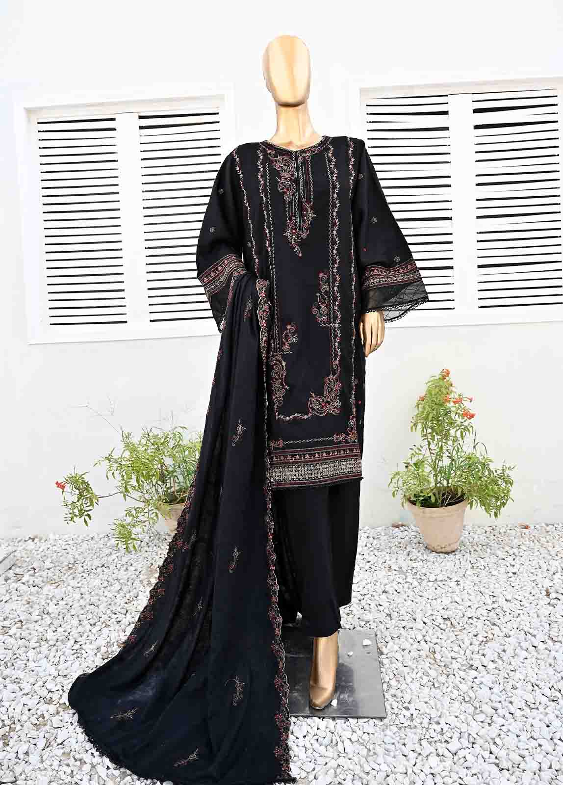 Bin Saeed Embroidered 3 Piece Suit
