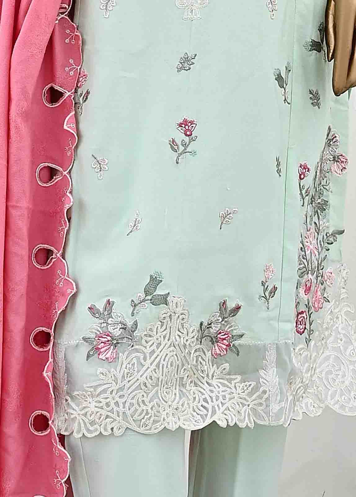 Bin Saeed Embroidered Three Piece Suit