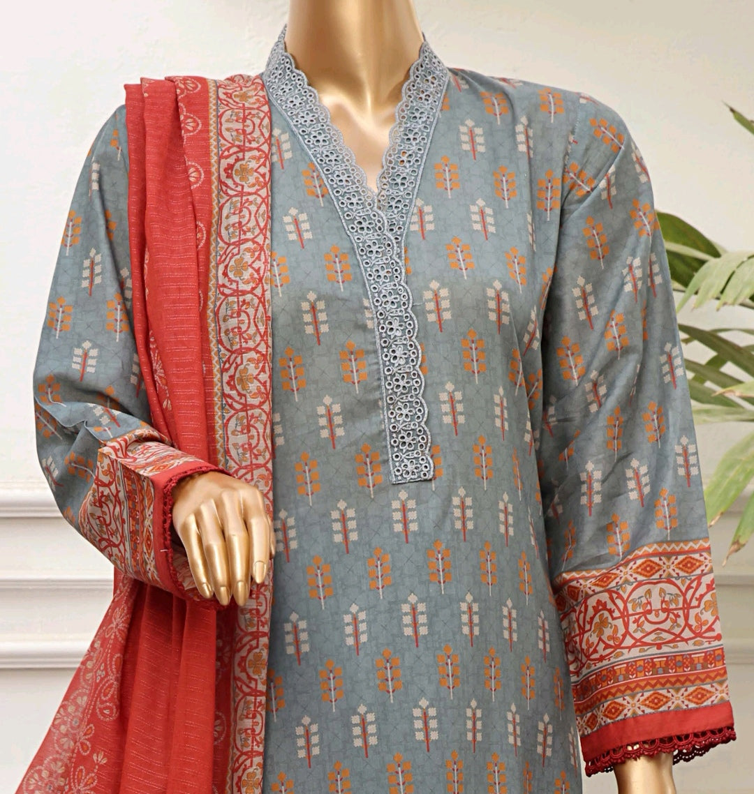 Sadabahar Printed Three Piece