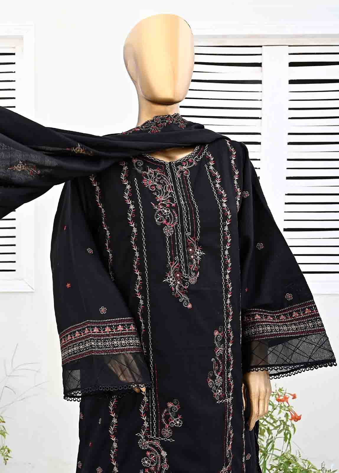 Bin Saeed Embroidered 3 Piece Suit
