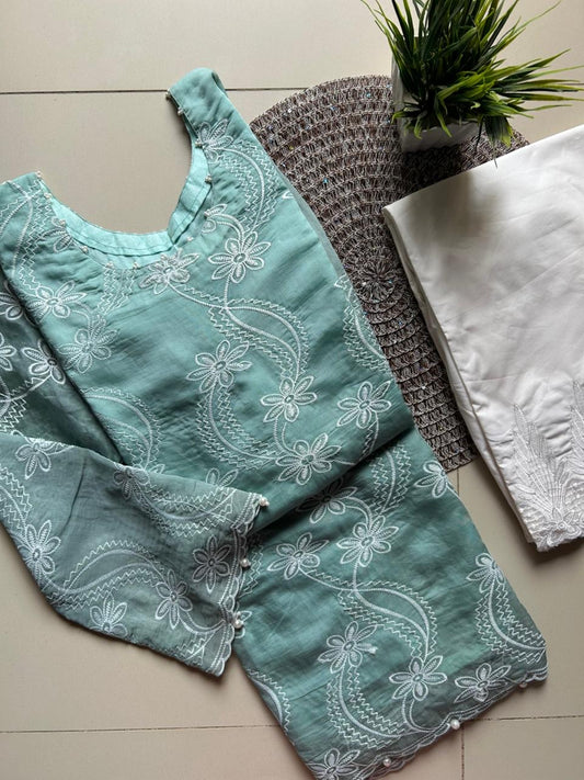 2Pc Embroidered Dress