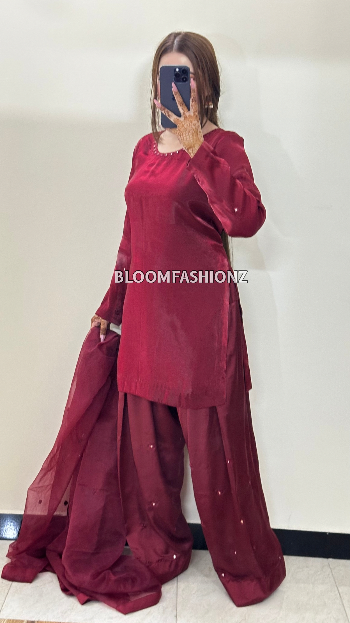 3 Piece Silk Farshi Suit
