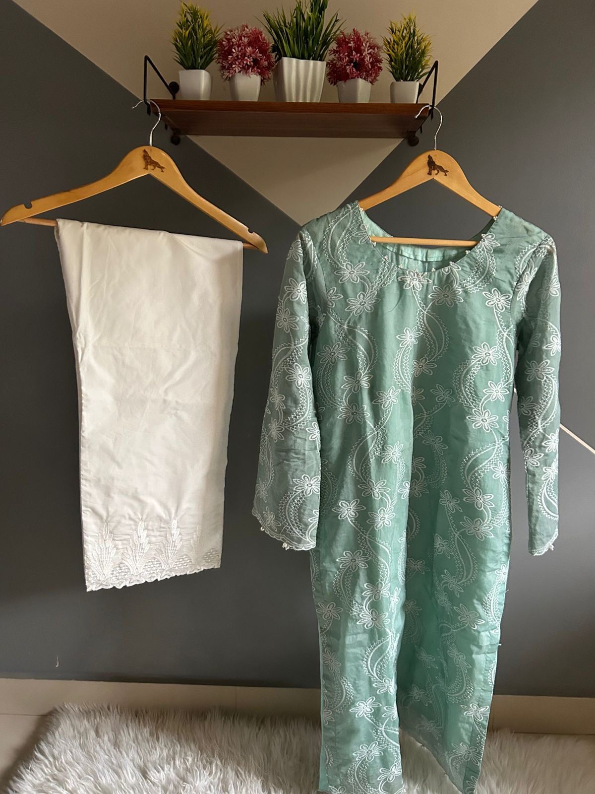 2Pc Embroidered Dress