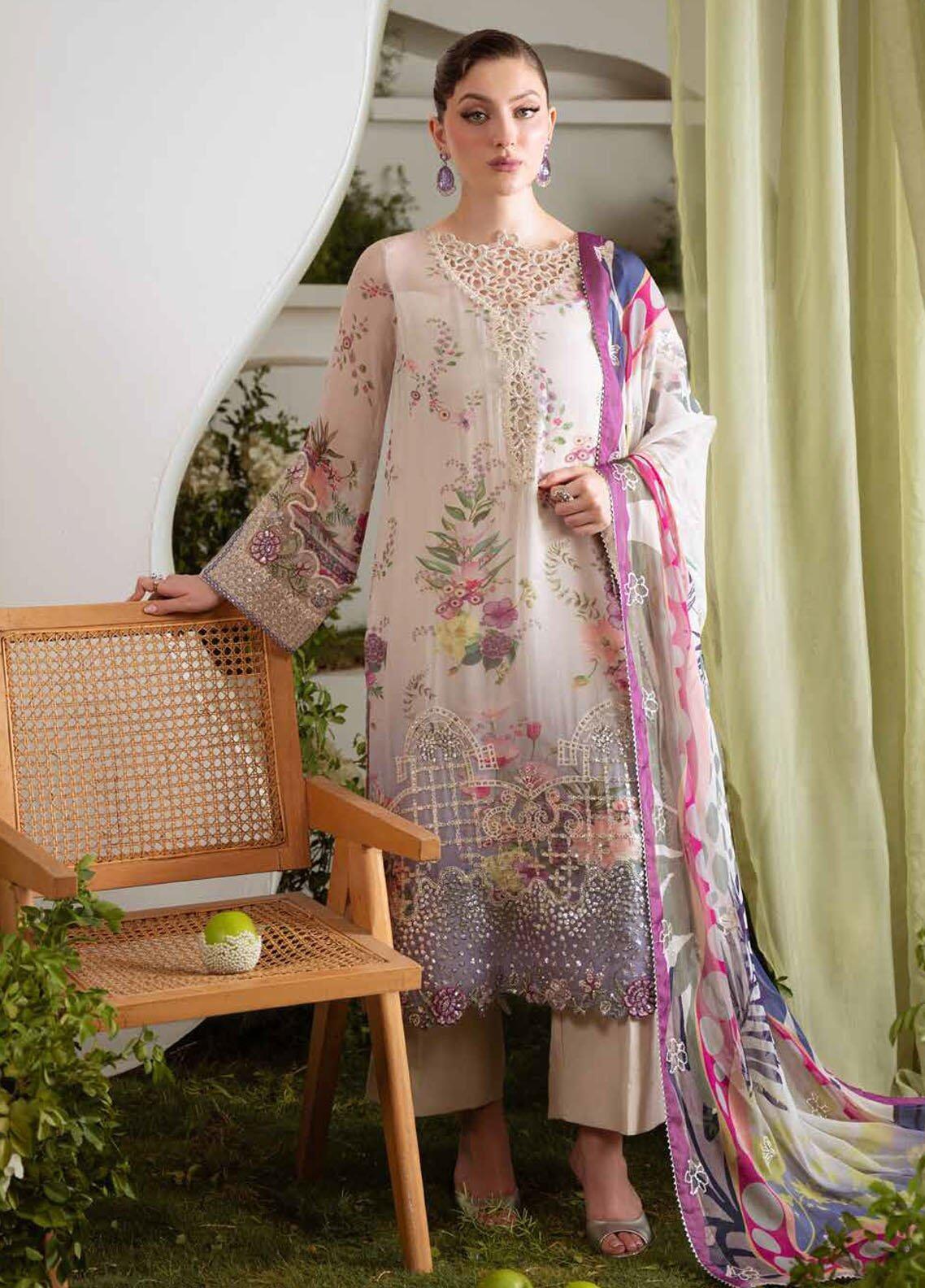 Nureh Luxury Embroidered Chiffon