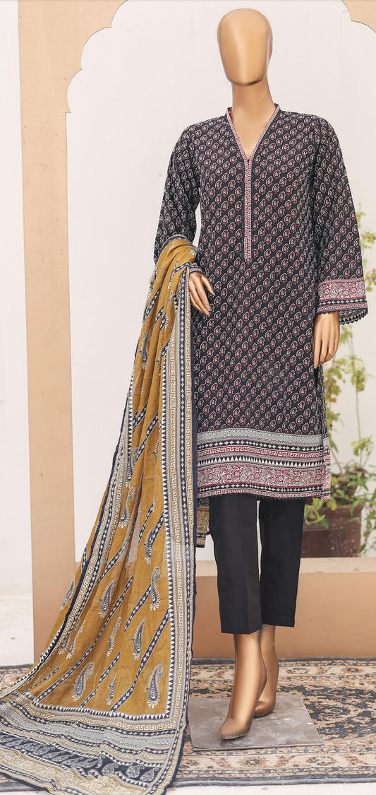 Bin Saeed 3 Piece Lawn Stitched Suit