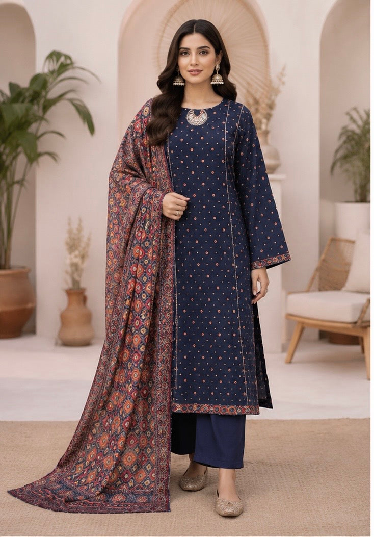 Bin Saeed 3 Piece Lawn Frock