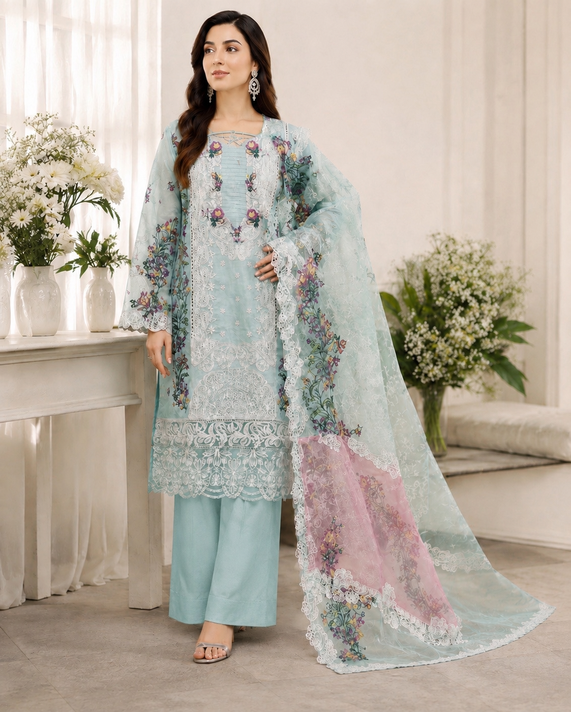 Chicken Luxury Lawn Embroidered 3 piece