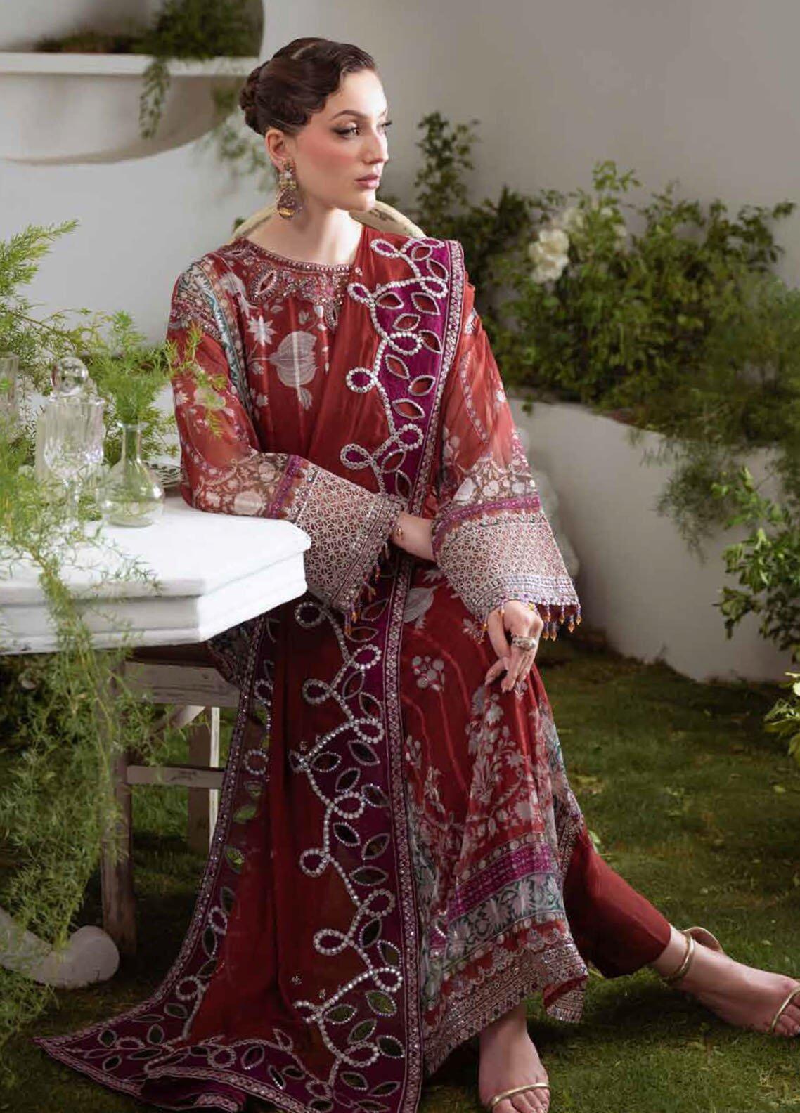 Nureh Luxury Embroidered Chiffon