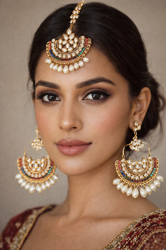 Earrings with Tikka