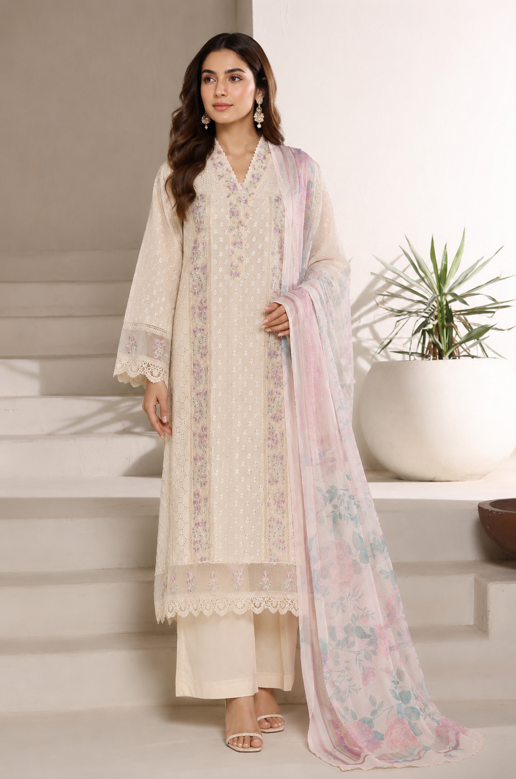Sadabahar Embroidered Luxe 3 piece