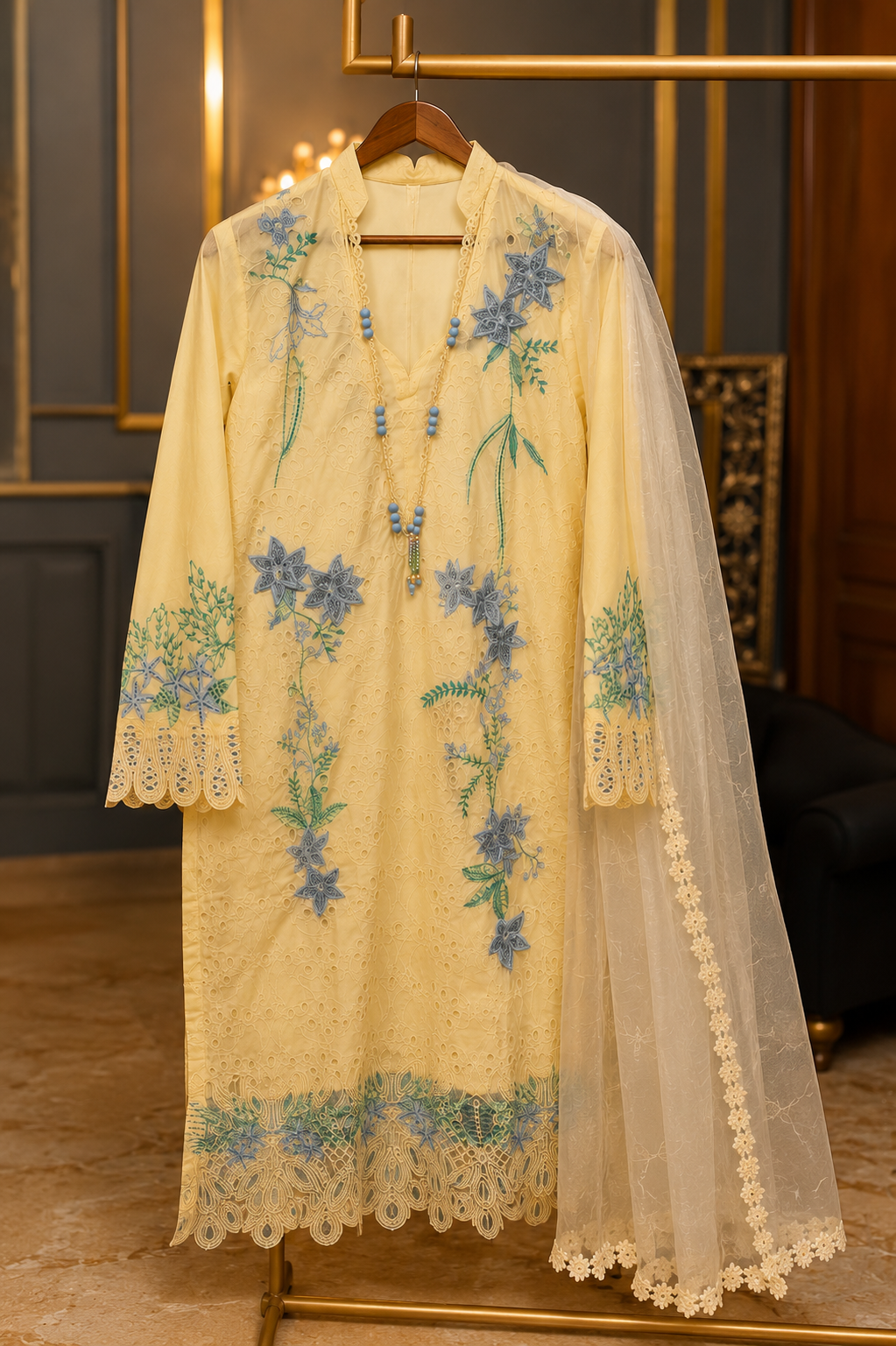 Chicken Luxury Lawn Embroidered 3 piece
