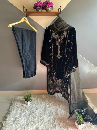 Jasmin 3 Piece Velvet Suit