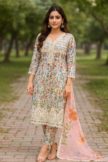 3 Piece Embroidered Lawn